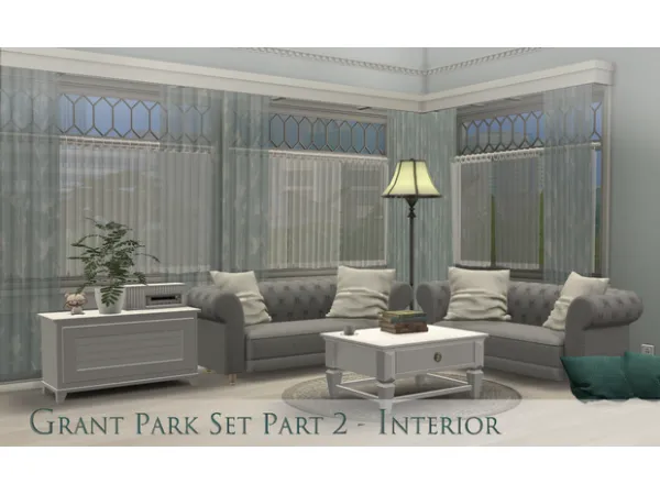 Maxis Match Grant Park Set Part 2 Interior - The Sims 4 Custom Content