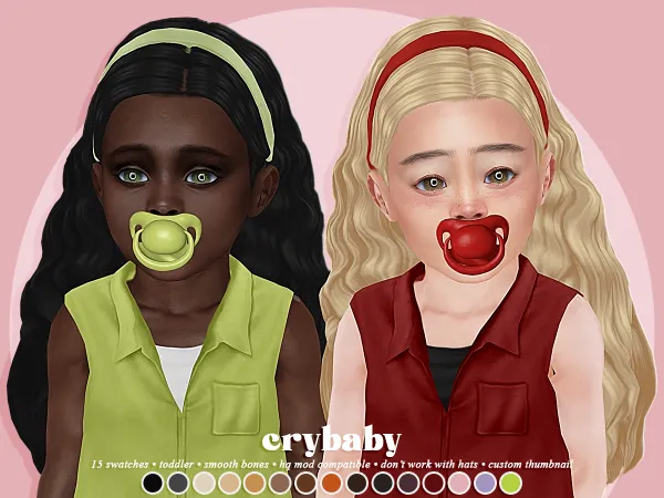 Maxis Match crybaby holly hair headband (dogsill) toddler f - The Sims 4 Custom Content