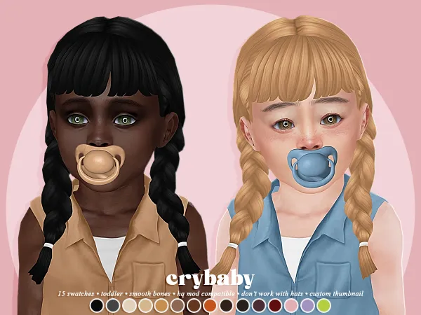 Maxis Match crybaby layla hair (isjao) toddler f - The Sims 4 Custom Content