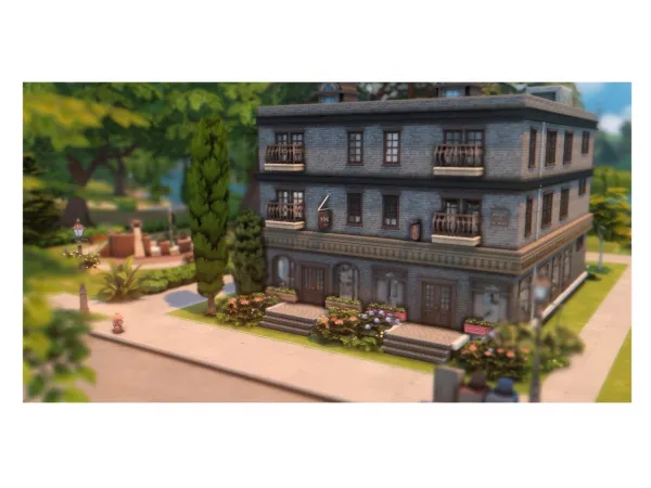 Maxis Match English Cafe and Library - The Sims 4 Custom Content