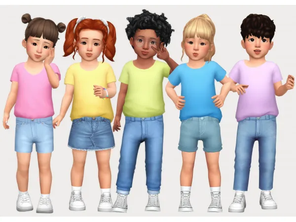 Maxis Match basic tucked t shirts by casteru - The Sims 4 Custom Content
