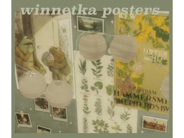 Maxis Match winnetka posters - The Sims 4 Custom Content