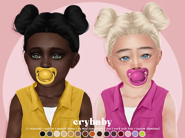 Alpha crybaby blossom hair (leahlillith) toddler f by crybaby - The Sims 4 Custom Content