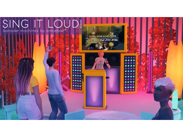Maxis Match SING IT LOUD karaoke machines by amoebae - The Sims 4 Custom Content