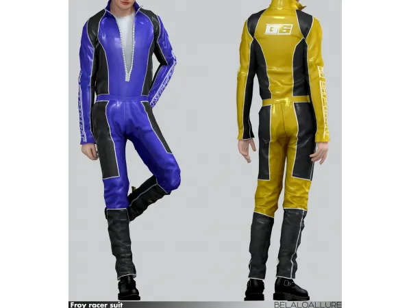 Alpha Belaloallure Froy racer suit by simsfinds - The Sims 4 Custom Content