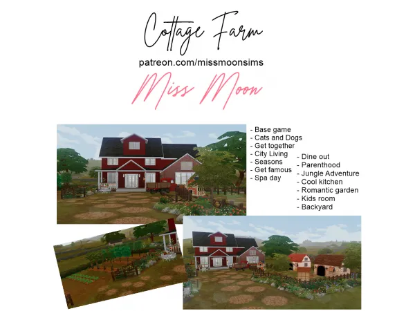 Alpha Cottage Farm no - The Sims 4 Custom Content