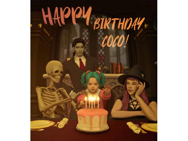 Mix STOOKIE It's my birthday posepack by simsfinds - The Sims 4 Custom Content