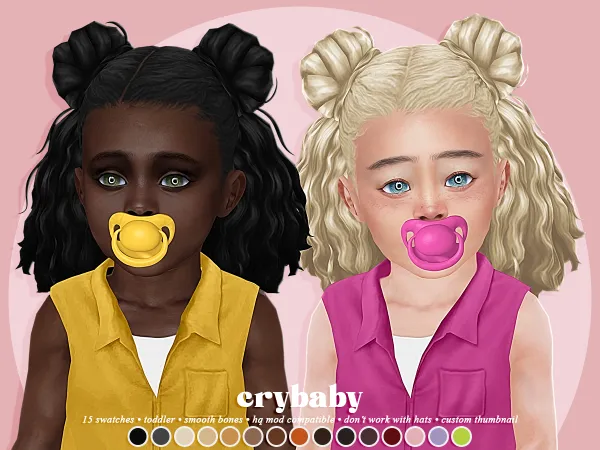 Maxis Match crybaby cassie hair (alladin) toddler f by crybaby - The Sims 4 Custom Content