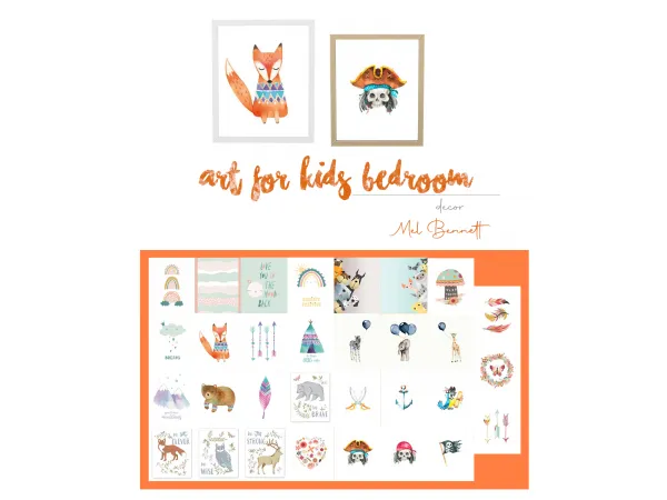 Maxis Match Art for Kids Bedroom by melbennett - The Sims 4 Custom Content