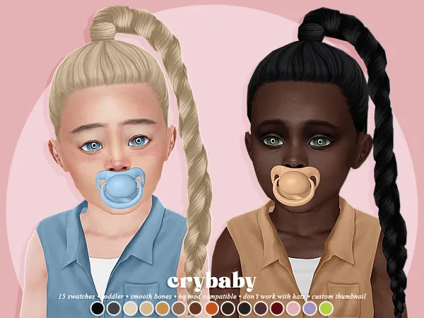 Maxis Match crybaby gigi hair (miiko) toddler f by crybaby - The Sims 4 Custom Content