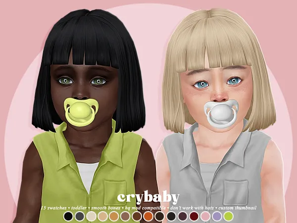 Maxis Match crybaby hotaru hair (miiko) toddler f - The Sims 4 Custom Content