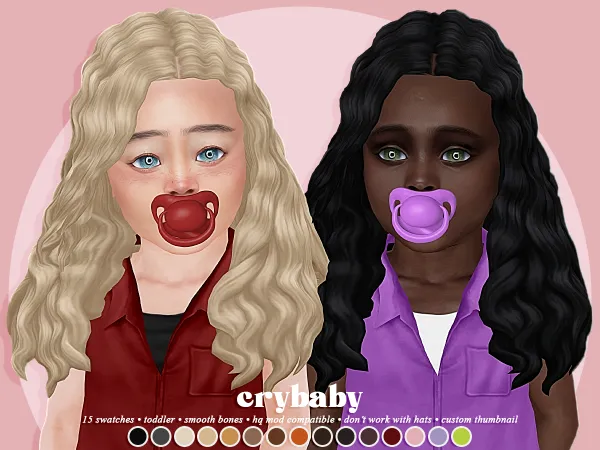 Maxis Match crybaby mélodie hair (miiko) toddler f by crybaby - The Sims 4 Custom Content