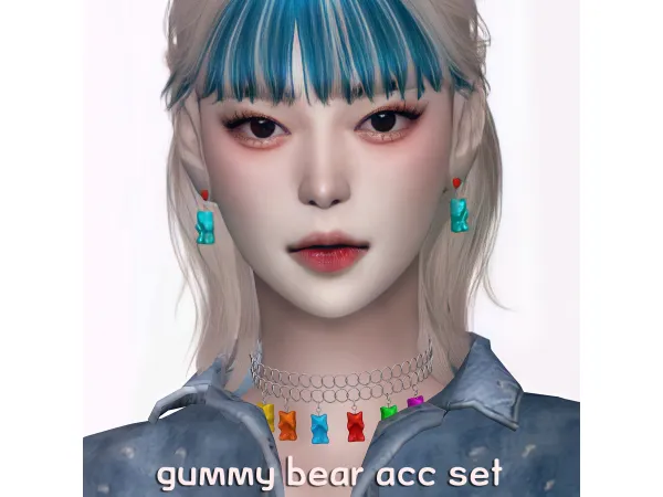 Mix [HOTSWE] gummy bear acc set by HOTSWE - The Sims 4 Custom Content