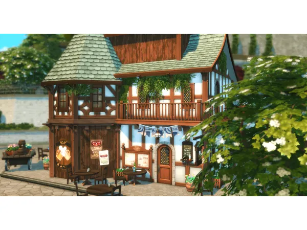 Maxis Match Angel's Share tavern (Genshin Impact build) by Alerion - The Sims 4 Custom Content