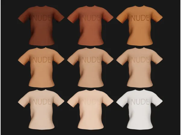 Alpha Nude Tshirts by simmerkatex - The Sims 4 Custom Content