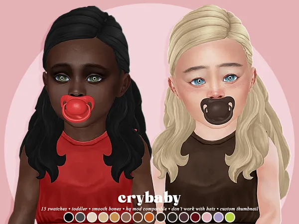 Maxis Match crybaby ava hair (simancholy) toddler f by crybaby - The Sims 4 Custom Content