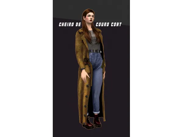 Cheiro de Couro Coat 4t2 - The Sims 2 Custom Content