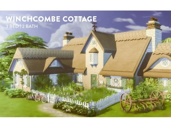 Maxis Match Winchcombe Cottage 3 bed 2 bath - The Sims 4 Custom Content