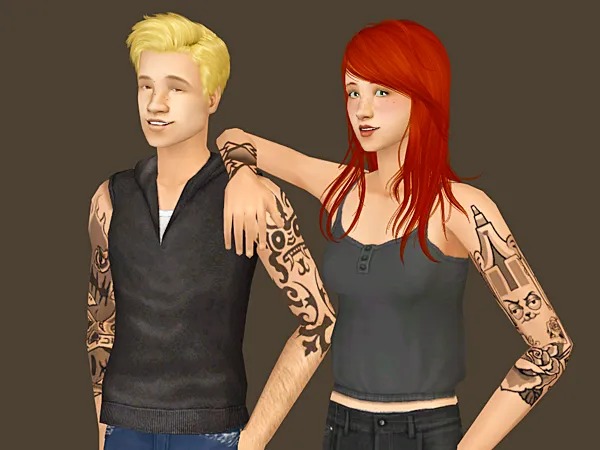 4t2 Arm Tattoos sims by deedee - The Sims 2 Custom Content