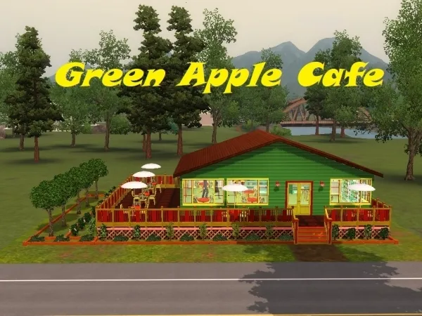 Green Apple Cafe by Violincat for Sims 3 - The Sims 3 Custom Content