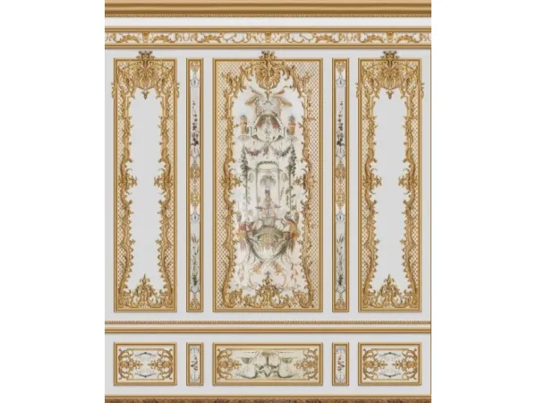 Maxis Match Louis XV Chinoiserie Panelling - The Sims 4 Custom Content