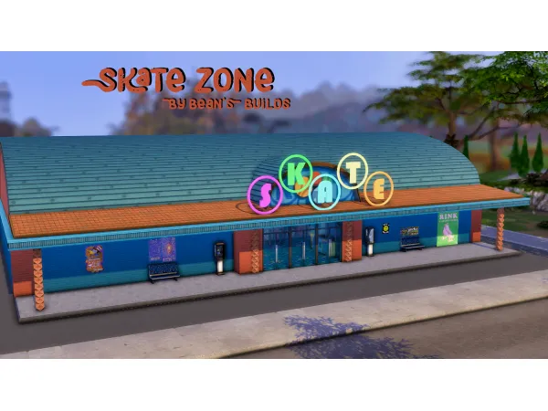 Maxis Match Skate Zone Skating Rink - The Sims 4 Custom Content
