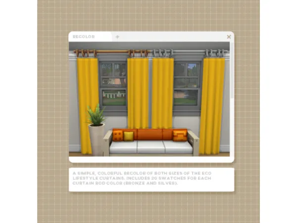Maxis Match Colorful Curtains - The Sims 4 Custom Content