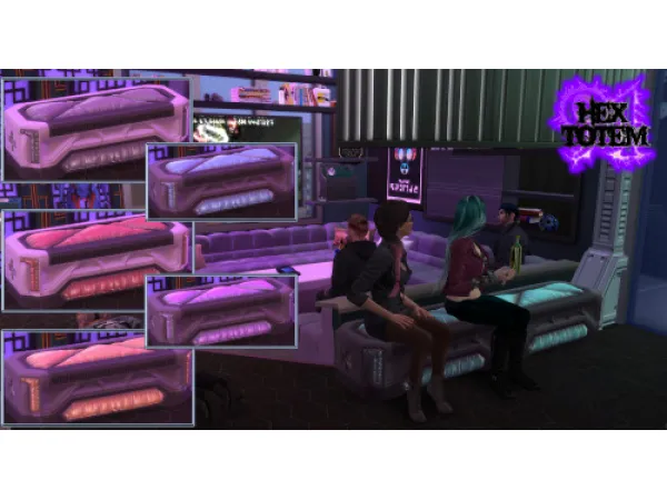 Maxis Match SCI FI BOX OTTOMAN by HexTotem91 - The Sims 4 Custom Content