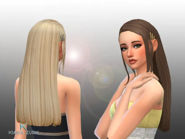Maxis Match Delia Hairstyle Clips - The Sims 4 Custom Content