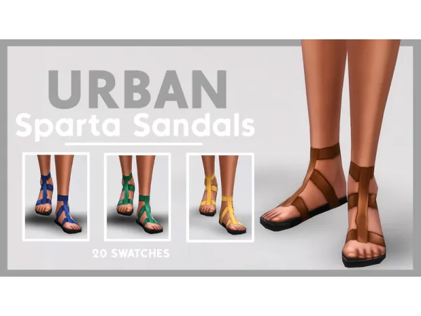 Maxis Match SPARTA SANDALS URBAN by XURBANSIMSX - The Sims 4 Custom Content