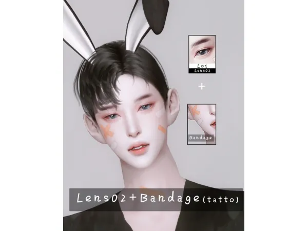 Mix [Loi]Lens02Bandage - The Sims 4 Custom Content