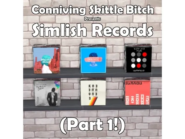 Maxis Match Simlish Records - The Sims 4 Custom Content