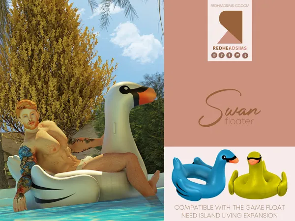 Alpha SWAN FLOATER - The Sims 4 Custom Content