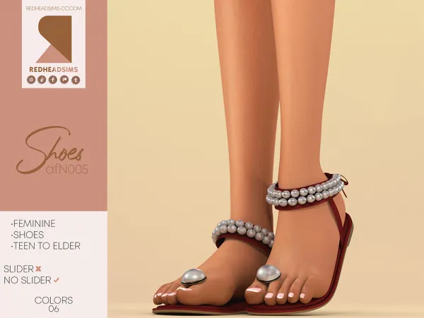 Alpha AF SHOES N005 by redheadsims - The Sims 4 Custom Content