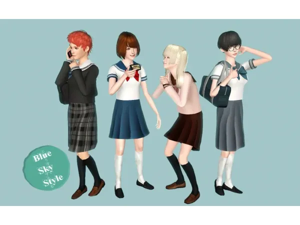 Teen sailor topslong sleeves - The Sims 3 Custom Content