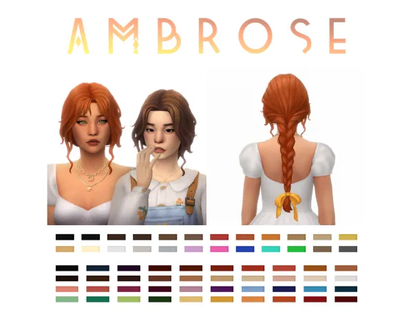 Maxis Match Braid Long by Simandy - The Sims 4 Custom Content