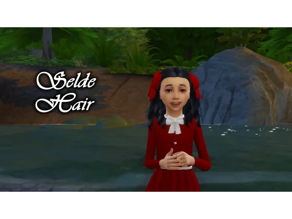 Maxis Match Selde Hair by SimsToMaggie - The Sims 4 Custom Content