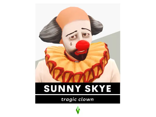 Maxis Match Tragic Clown (nomorebadtownies) by Tova - The Sims 4 Custom Content