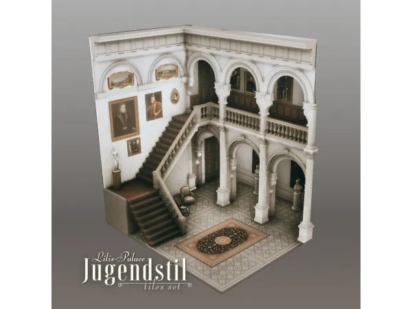 Maxis Match JUGENDSTIL Tiles Set - The Sims 4 Custom Content