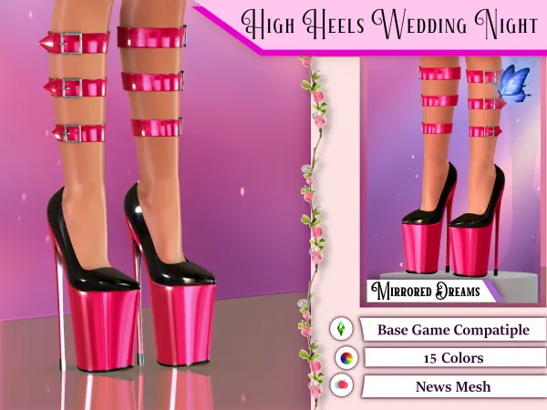Alpha HIGH HEELS WEDDING NIGHT (NOW FREE) - The Sims 4 Custom Content