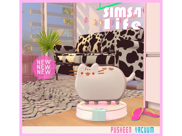 Maxis Match Pusheen Vacuum UPDATED (not override anymore) by Sims41ife - The Sims 4 Custom Content