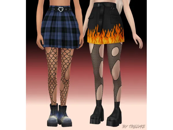 Maxis Match Warning Tights by Trillyke - The Sims 4 Custom Content