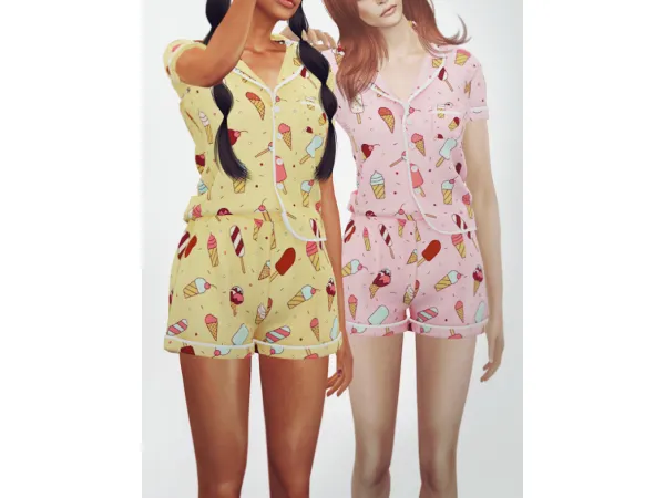 Alpha KK Pajama (female) by KK's creation - The Sims 4 Custom Content