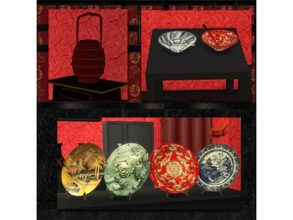 Alpha Asian Dining Treasures - The Sims 4 Custom Content