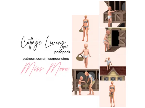 Maxis Match Cottage Living pt 2 posepack by missmoonsims - The Sims 4 Custom Content