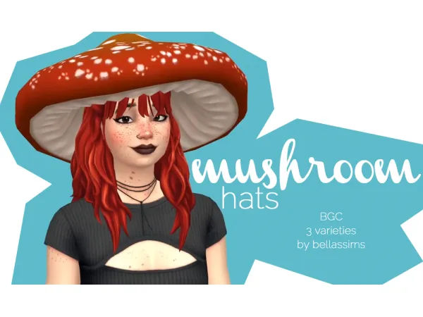 Maxis Match Mushroom Hats by simsfinds - The Sims 4 Custom Content