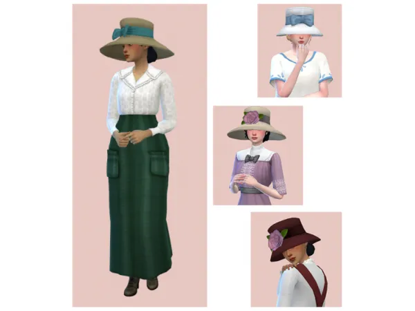 Maxis Match Mushroom Hat Set with Overlays - The Sims 4 Custom Content