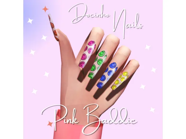 Alpha Docinho Nails - The Sims 4 Custom Content
