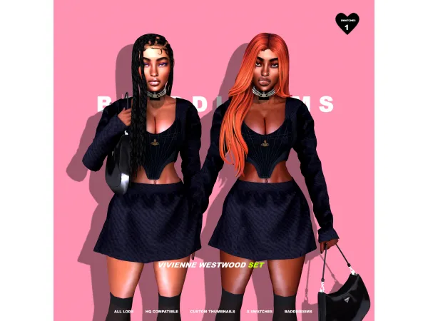 Alpha VIVIENNE WESTWOOD SET by simsfinds - The Sims 4 Custom Content