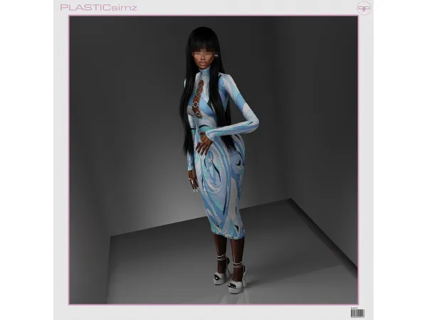 Alpha PLASTICsimz Amina Dress - The Sims 4 Custom Content